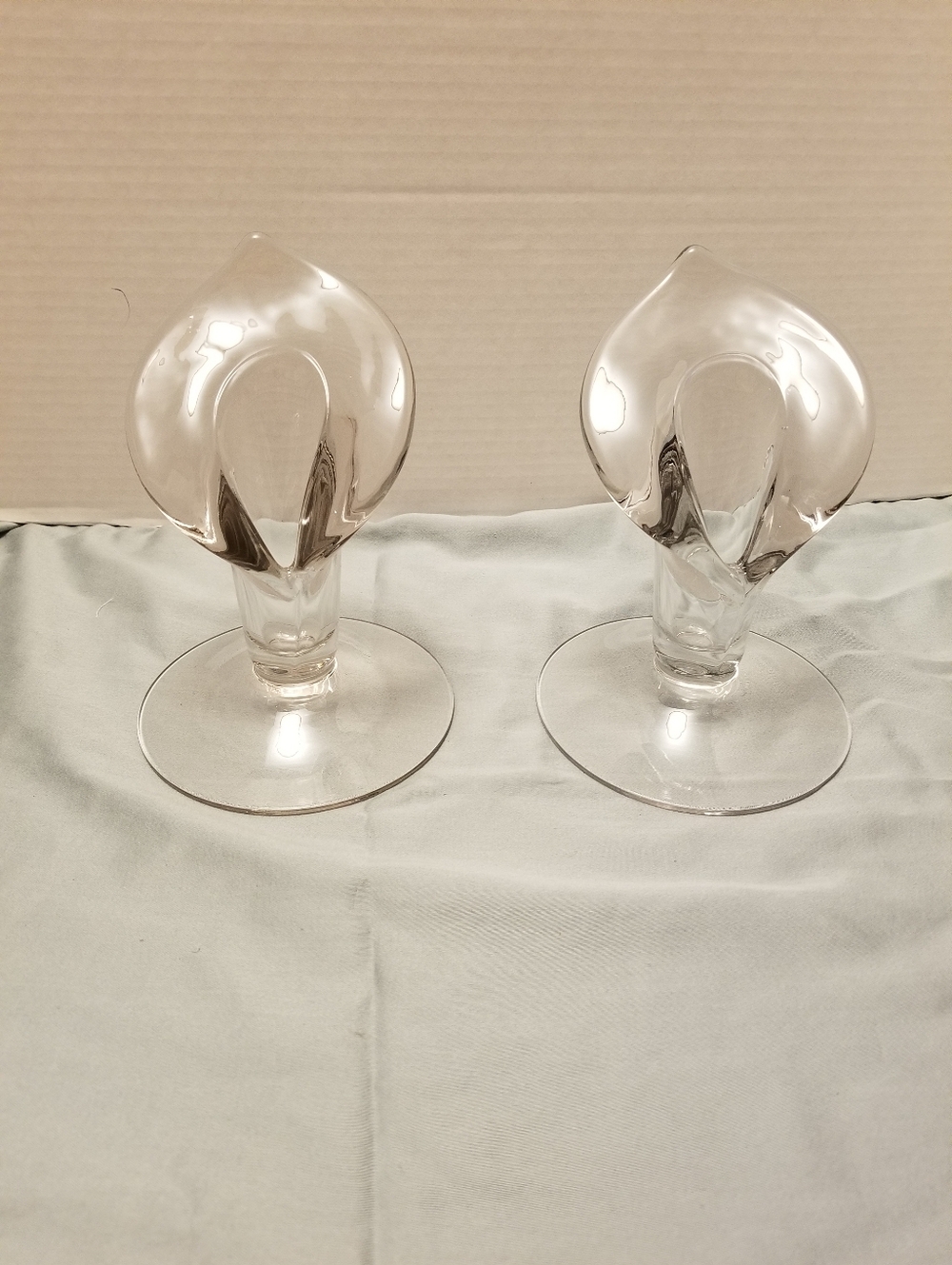Vintage Calla Lily Candlesticks  Cambridge Glass Company